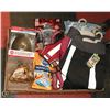Image 1 : BOX OF ASSORTED DOG TREATS AND ACCESSORIES