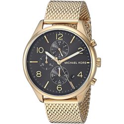 NEW MICHAEL KORS TRIPLE CHRONO GOLD TONE MSRP$345