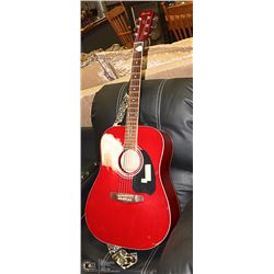 IBANEZ ACOUSTIC GUITAR LIKE NEW 6 STRING BURGUNDY