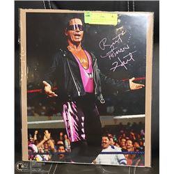 WWE WCW LEGEND BRETT THE HIT MAN HART SIGNED 11X14