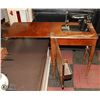 Image 1 : ANTIQUE SPARTAN SEWING MACHINE IN CABINET