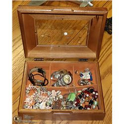 JEWELLERY BOX FULL OF JEWELLERY
