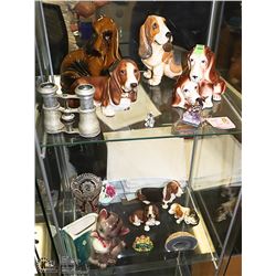 DISPLAY CASE CONTENTS INCLUDES ASSORTED ORNAMENT