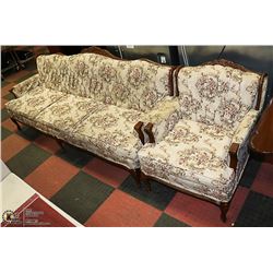 ANTIQUE COUCH AND CHAIR