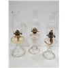 Image 1 : LOT OF 3 VINTAGE COAL OIL LANTERNS 18" TA