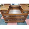 Image 3 : ANTIQUE CHEST OF DRAWERS WITH MIRROR