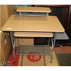 NEW WOOD TONE OFFICE DESK 35" X 24" X 30"