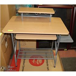 NEW WOOD TONE OFFICE DESK 35" X 24" X 30"