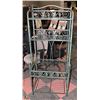 Image 1 : METAL BAKERS RACK WITH GLASS SHELVES