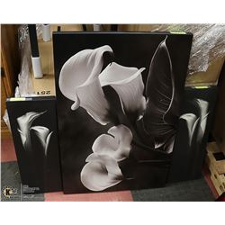 SET OF 3 SHOWHOME BLACK & WHITE ART: