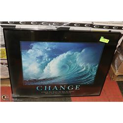 24" X 30" GLASSED & METAL FRAMED MOTIVATIONAL