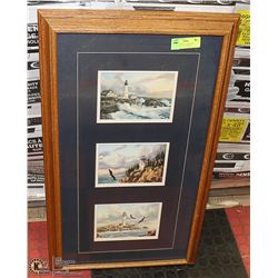 18" X 31" FRAMED & DOUBLE MATTED TRIPPLE