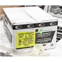 CASE OF 36" X 50" CLEAR FOOD GRADE GARBAGE BAGS