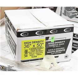 CASE OF 36" X 50" CLEAR FOOD GRADE GARBAGE BAGS