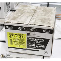 CASE OF 42" X 48" CLEAR GARBAGE BAGS ON ROLLS