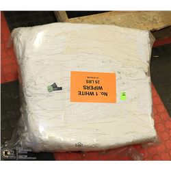 25LB BAG OF WHITE RAGS