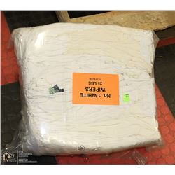 25LB BAG OF WHITE RAGS