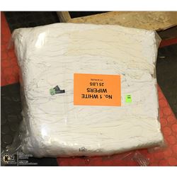 25LB BAG OF WHITE RAGS