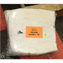 25LB BAG OF WHITE RAGS