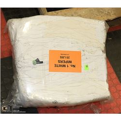 25LB BAG OF WHITE RAGS