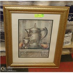 24" X 20" FRAMED, GLASSED &  DOUBLE MATTED