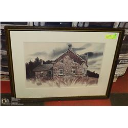 22" X 28"  FRAMED & MATTED PRINT (JACK REID)