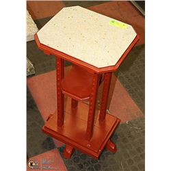 SIDE TABLE 25" TALL ONE SHELF