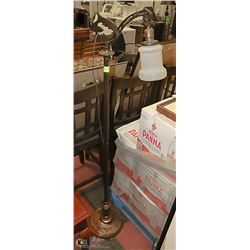 VINTAGE BRIDGE LAMP, 58" TALL