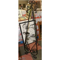 FANCY WROUGHT IRON EASEL