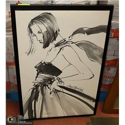 WOOD FRAMED CANVAS FASHION MODEL