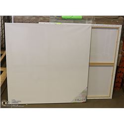 LOT OF 2 ARTISTIC PAINTING CANVASES 36" X 36"
