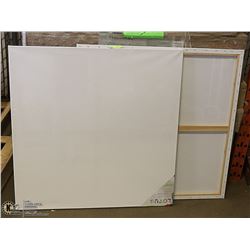 LOT OF 2 ARTISTIC PAINTING CANVASES 36" X 36"