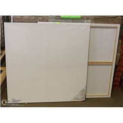 LOT OF 2 ARTISTIC PAINTING CANVASES 36" X 36"