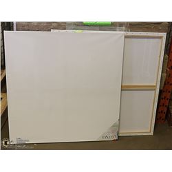LOT OF 2 ARTISTIC PAINTING CANVASES 36" X 36"