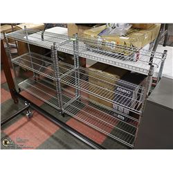 METAL STORAGE RACKS- SET OF 2 BOTH 14" X 34" X 35"