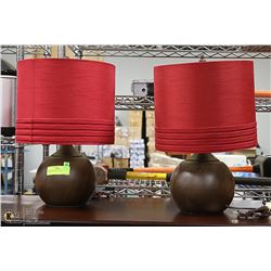 LOT OF 2 BEDROOM LAMPS 16" TALL