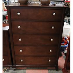 5 DRAWER HIGH BAY DRESSER 41"L X 54"T X 17-1/2D