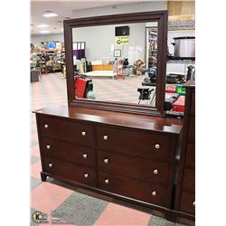 6 DRAWER DRESSER WITH MIRROR 67-1/2"L X 80"T
