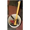 Image 1 : PAIL OF TOOLS INCLUDES AXE AND MORE
