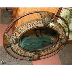MIRROR- LARGE OVAL DECORATIVE WALL- 38" X 30"