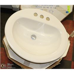 DROP-IN LAVATORY SINK 20 X 17 WHITE