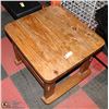 Image 1 : SOLID WOOD END TABLE. 24" X 22" X 18"