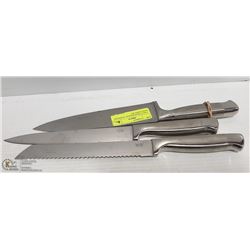 3-PIECE PROFESSIONAL STAINLESS STEEL KNIFE SET