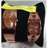 Image 1 : 2 NEW WANJUE WOMEN'S COPPER COLOURED WATCHES