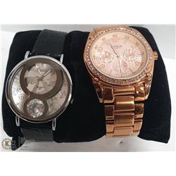 2 NEW MEN'S QUARTZ WATCHES GENEVA & VASIA