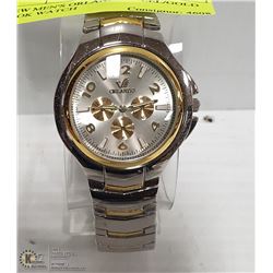 NEW MEN'S ORLANDO STEEL/GOLD LOOK WATCH
