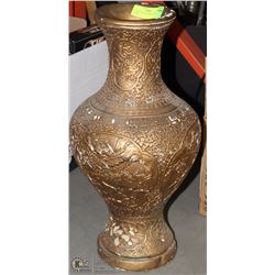 FLOOR VASE WITH RAISED RELIEF DETAIL 21" TALL