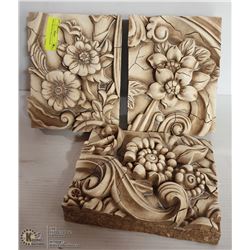 3 DECORATIVE WALL PLAQUES