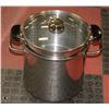 Image 1 : 12 QT STAINLESS STEEL STOCK POT WITH LID