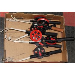 7 SMALL RODS FOR ICE FISHING RED/ BLACK